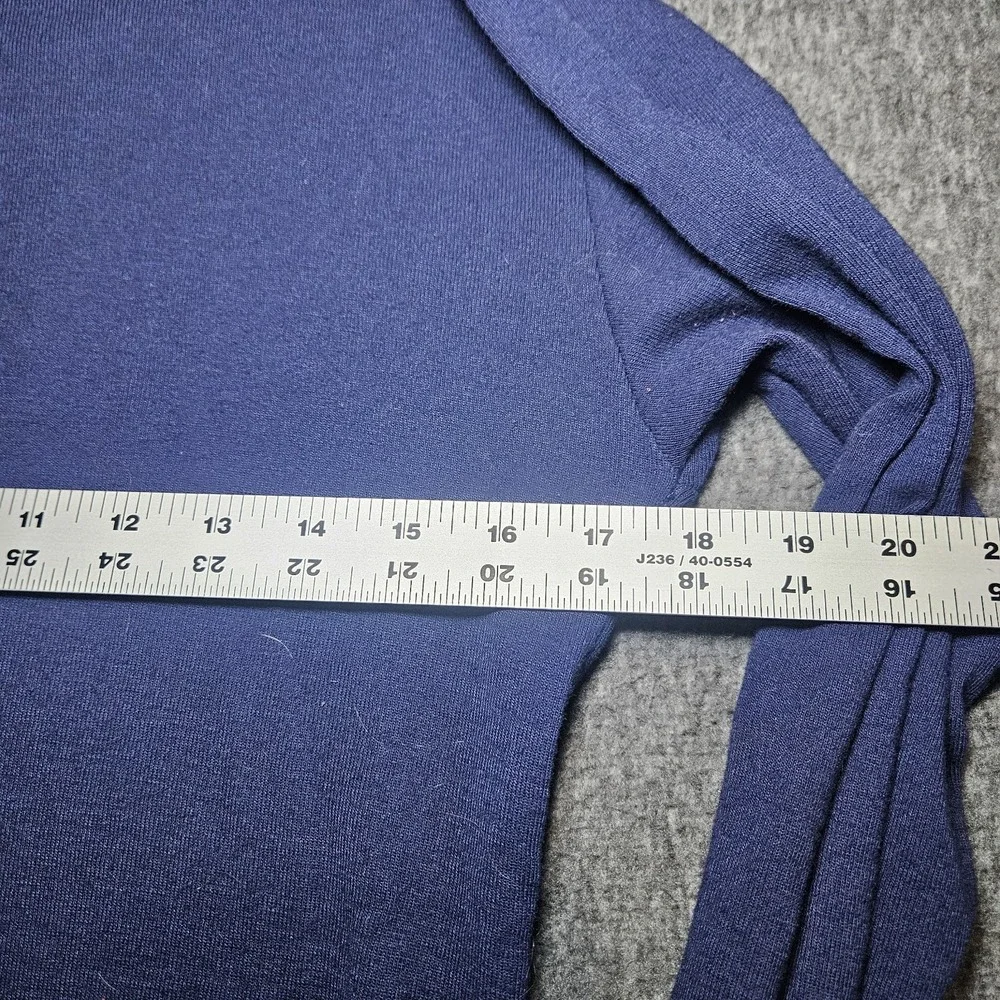 Vintage Thermal Men's Medium Blue Long Sleeve 100% Poly Undershirt USA